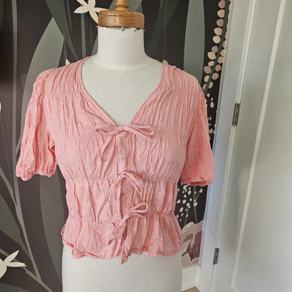 Pink Ruched Women's Top